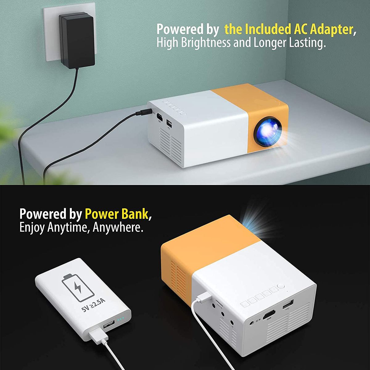 LCD Projector Full HD 1080P Mini Portable