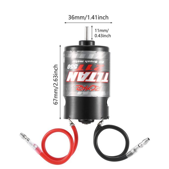 5  Brushed Motor 12T 21T 29T 35T For Axial 1:10 R   Rawler R   Ar Parts-Black-21T With ESC