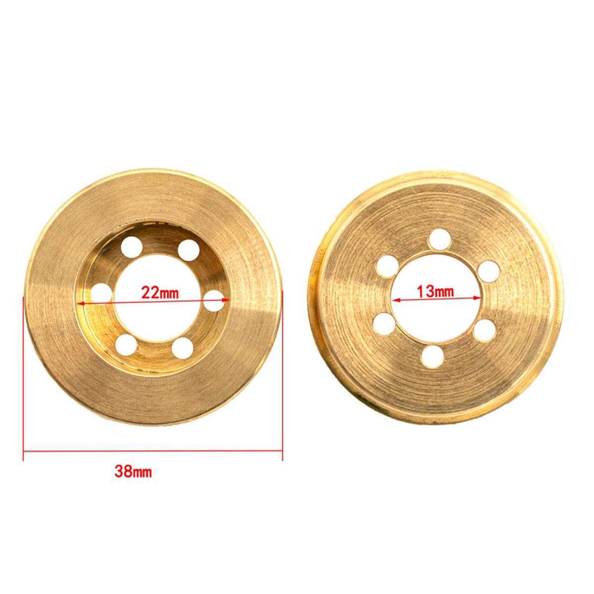 2PCS Brass Internal Wheel Weight Block Replacement For 1/10