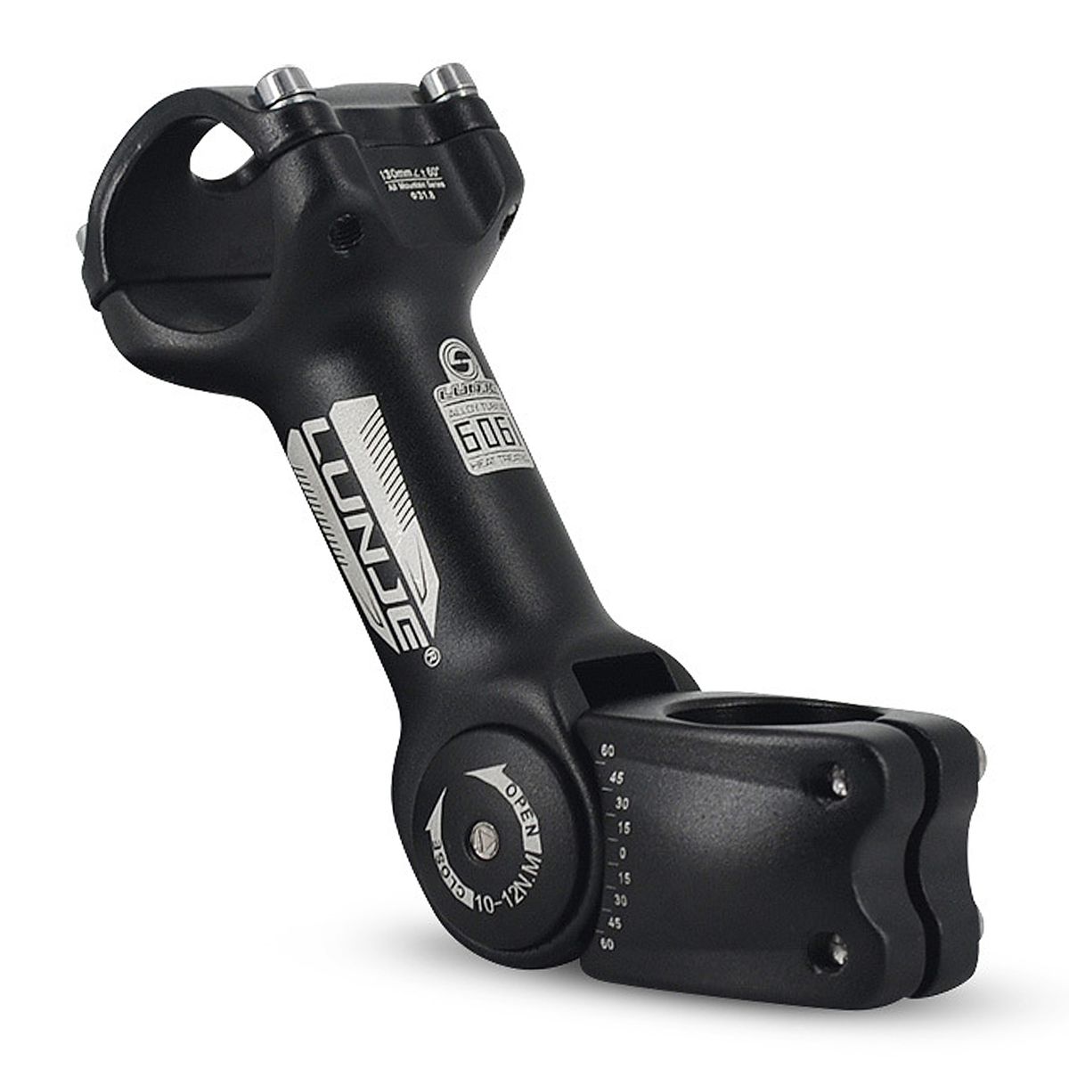 Aluminum Alloy Bike Stem 31.8 X 130mm 0-60 Degree Adjustable