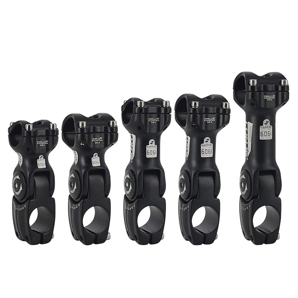 Aluminum Alloy Bike Stem 31.8 X 130mm 0-60 Degree Adjustable
