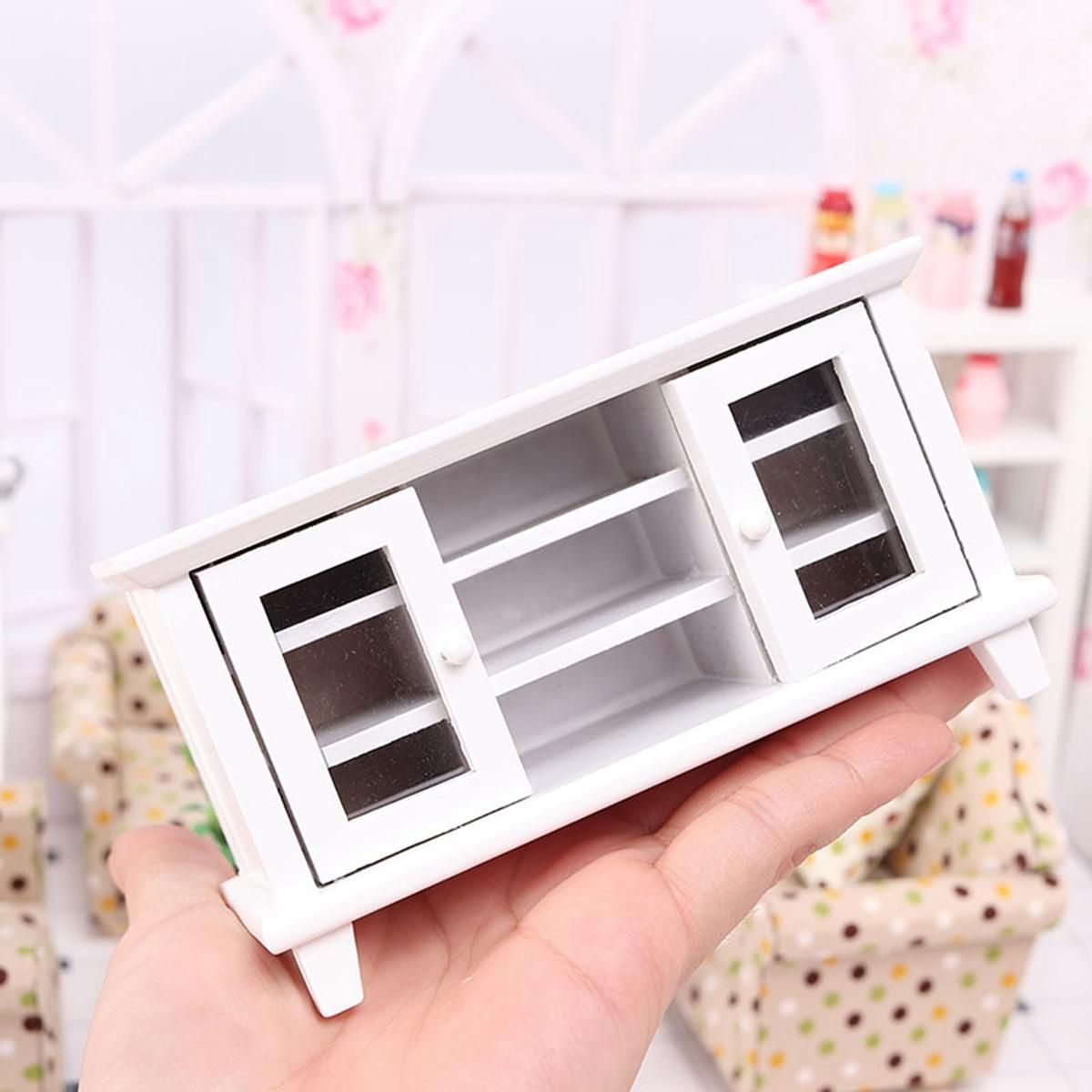 1/12 Scale Dollhouse Furniture Miniatures TV Cabinet Stand