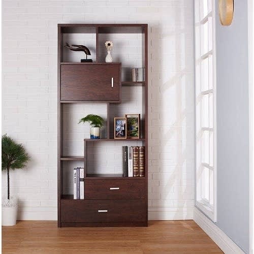 Eight-shelf Double-drawer Bookcase