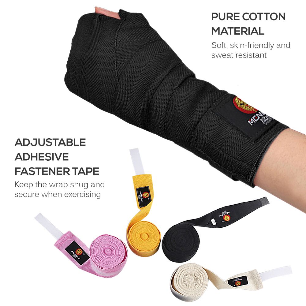 Boxing Gloves With Wrist Support Straps Kick Boxing Muay