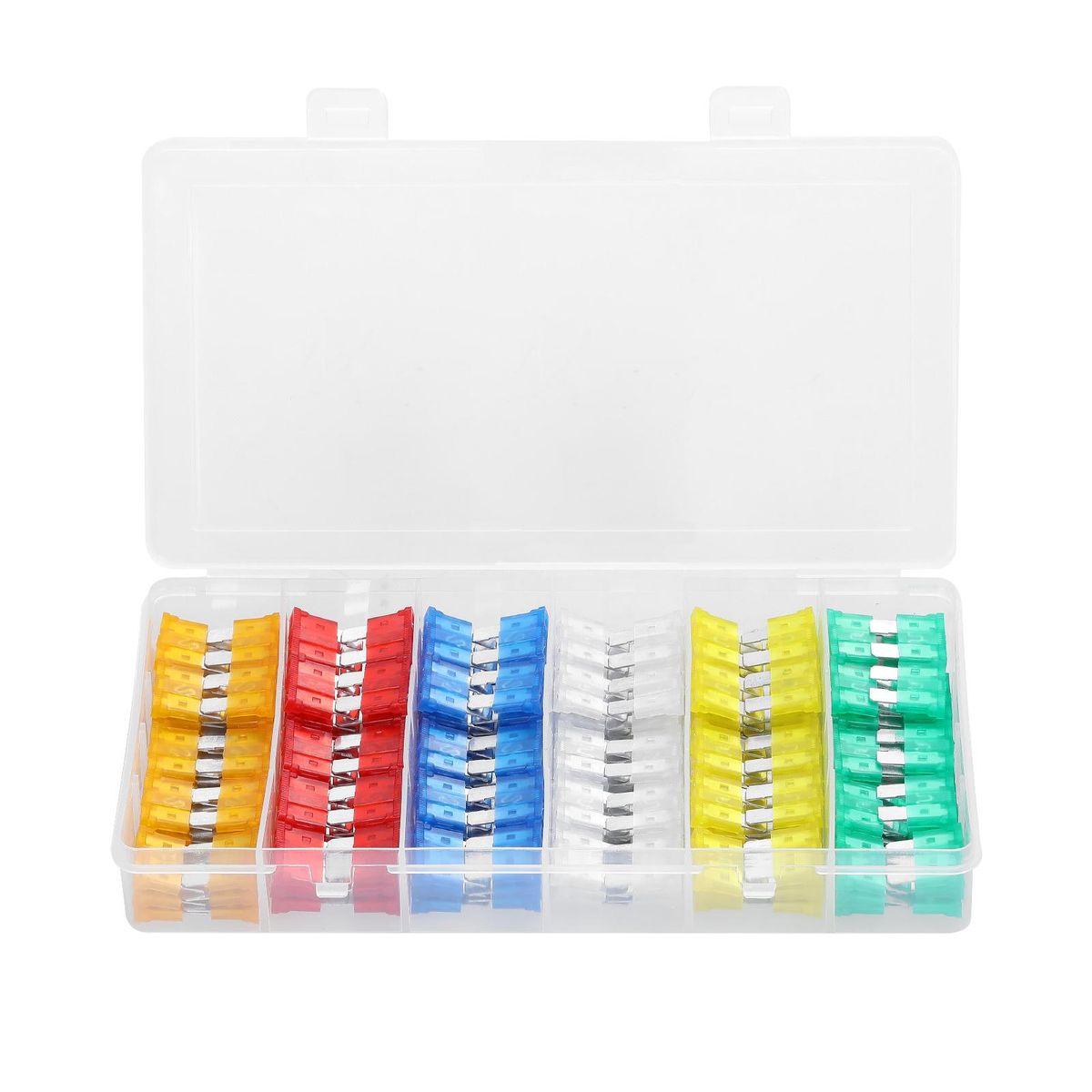 200pcs Fuses Assortment Kit Plug-in Blade Fuse with Storage Box for Car Truck SUV RV Marine Boat 5A 10A 15A 20A 25A 30A