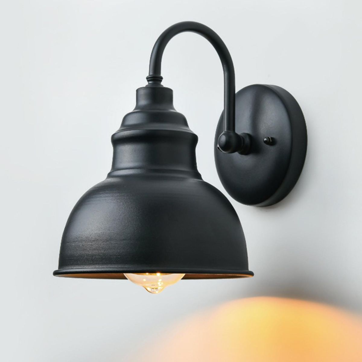 Courtyard Wall Lamp Outdoor Garden Lamp Patio Light Fixture Decor Black