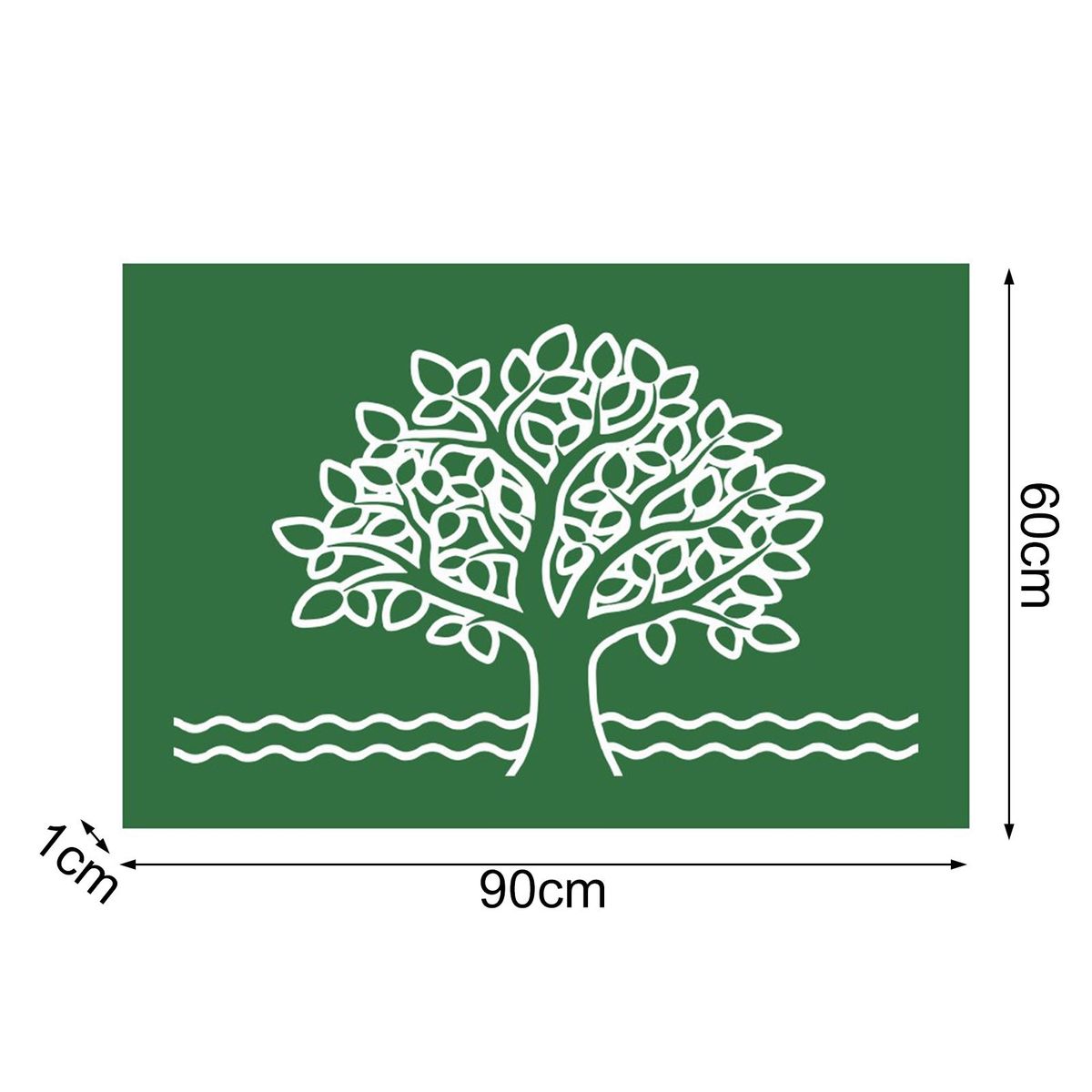 Bathroom Rug Mountain Pattern Bedroom Floor Mat Green