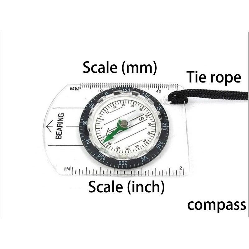 1pc Outdoor Camping Professional  Compass Refers To The North Needle Map Scale Scale Outdoor Equipment  Compass Tools travel kit