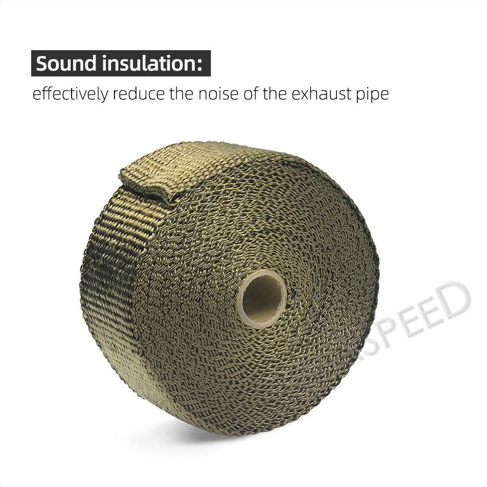 5/10/15M Roll Fiberglass Heat Shield Motorcycle Exhaust Thermal Tape Header Pipe Heat Wrap Tape Thermal Protection Stainless Tie