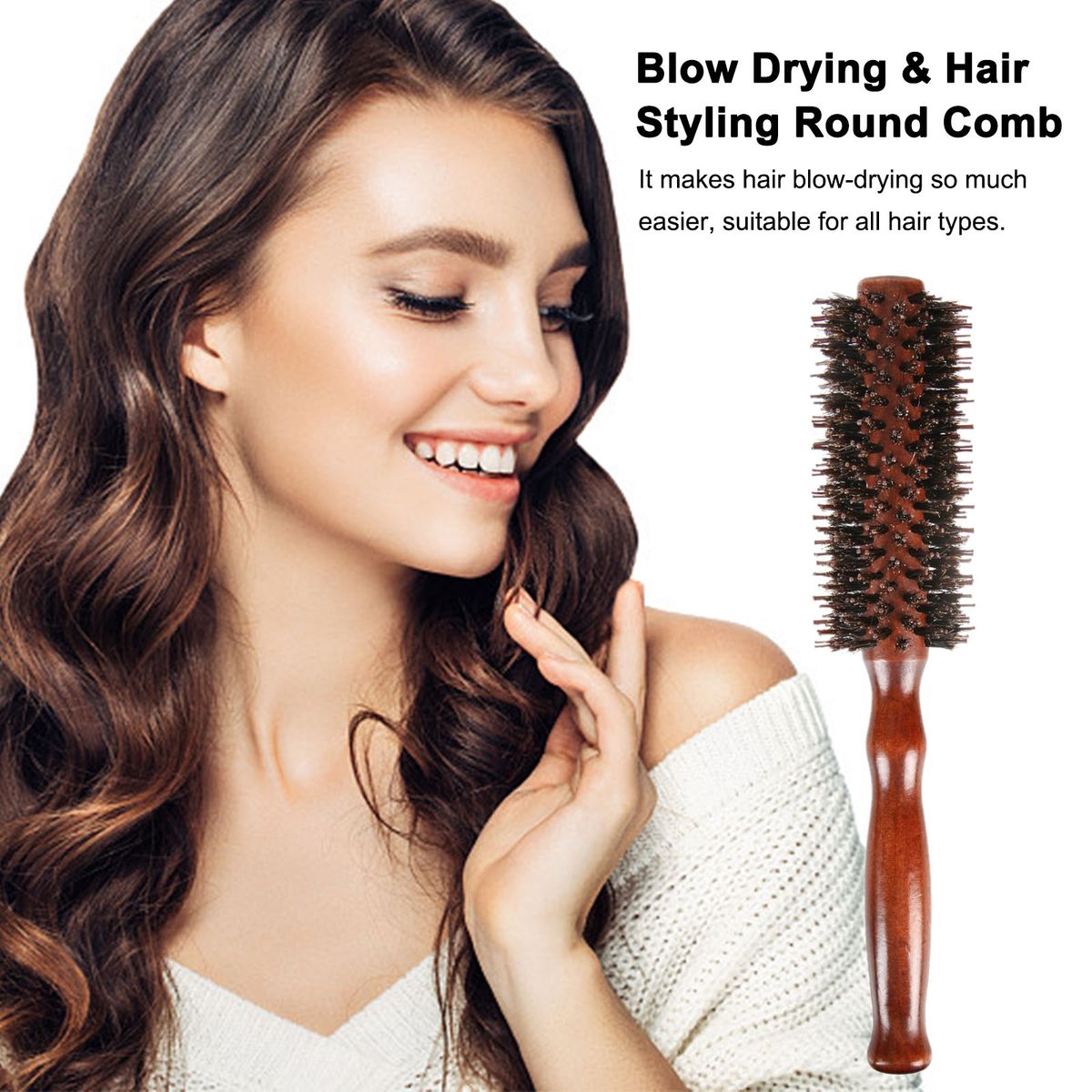 Round Brush For Blow Drying Curling Hair Styling Brush