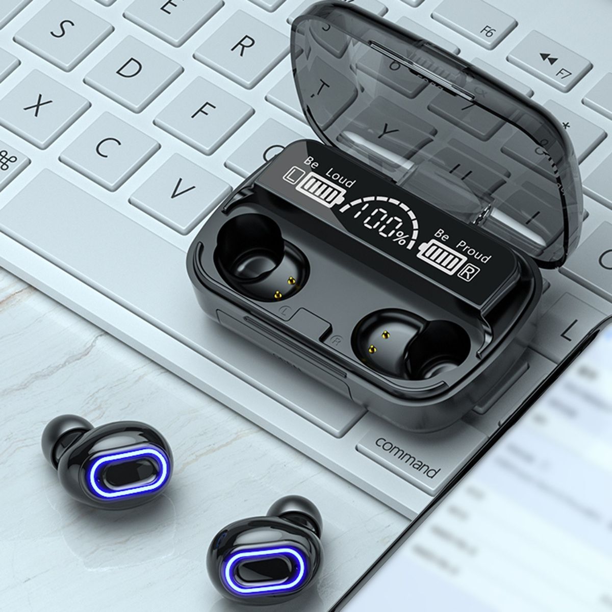 M1 BT5.1 Earphones Auto Pairing HiFi Sound Noise Reduction
