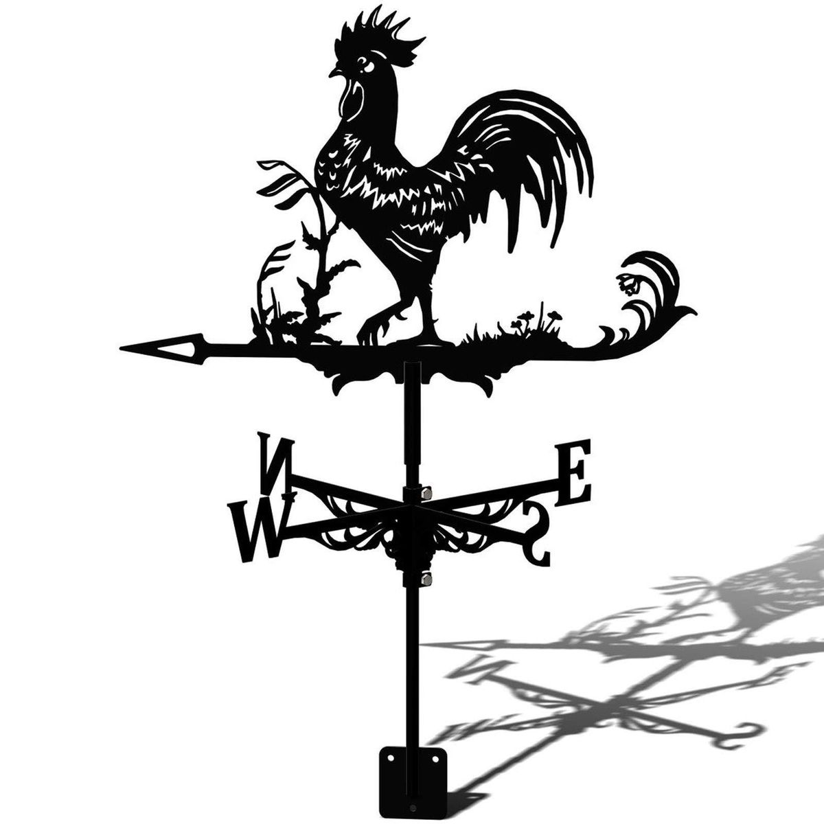 Retro Cockerel Weathervane Silhouette - for Outdoor Farm
