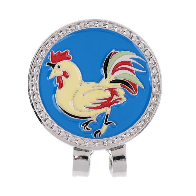 Metal Zodiac Chicken Golf Ball Marker With Magnetic Hat Clip Cock