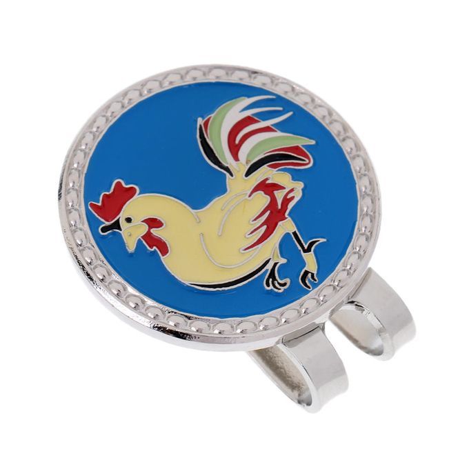 Metal Zodiac Chicken Golf Ball Marker With Magnetic Hat Clip Cock