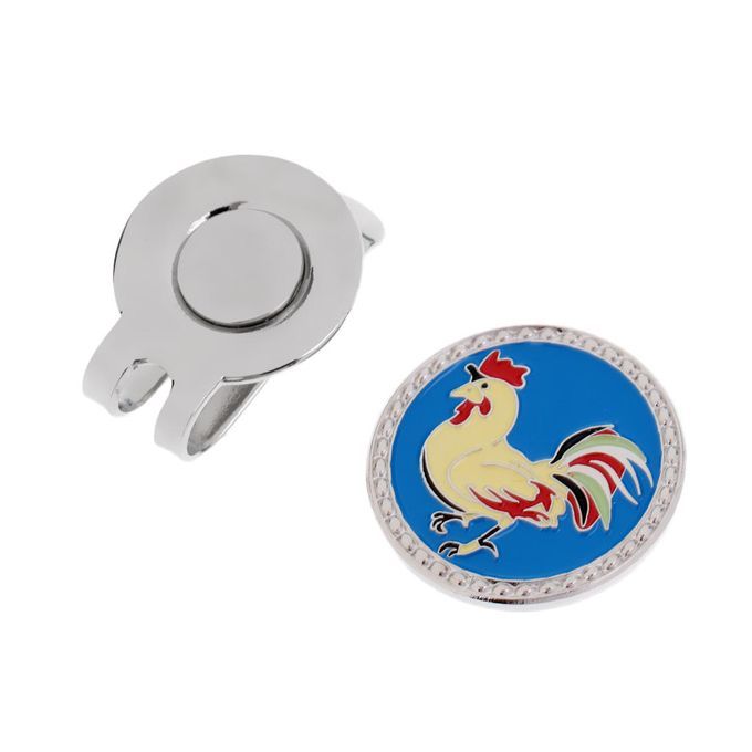 Metal Zodiac Chicken Golf Ball Marker With Magnetic Hat Clip Cock