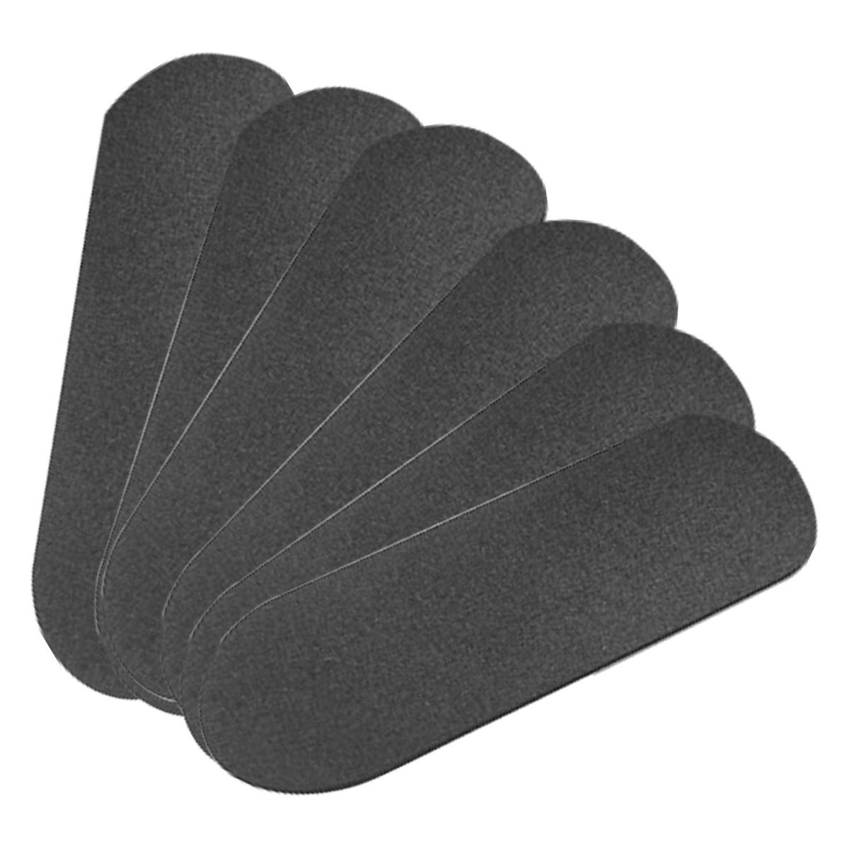 6 Pieces Finger Skateboard Stickers 33x98mm Black