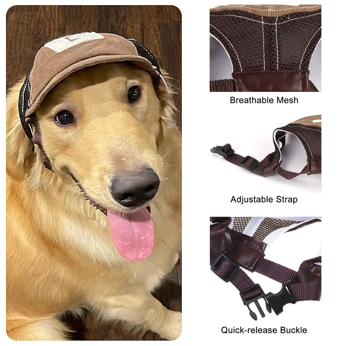Dog Baseball Cap Letter G Adjustable Pet Summer Caps Sun Hat