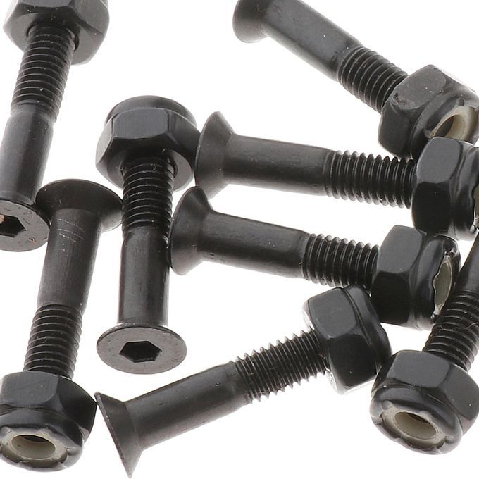 8x Longboard Skateboard Wheel Repair  Screws With Wrench Black