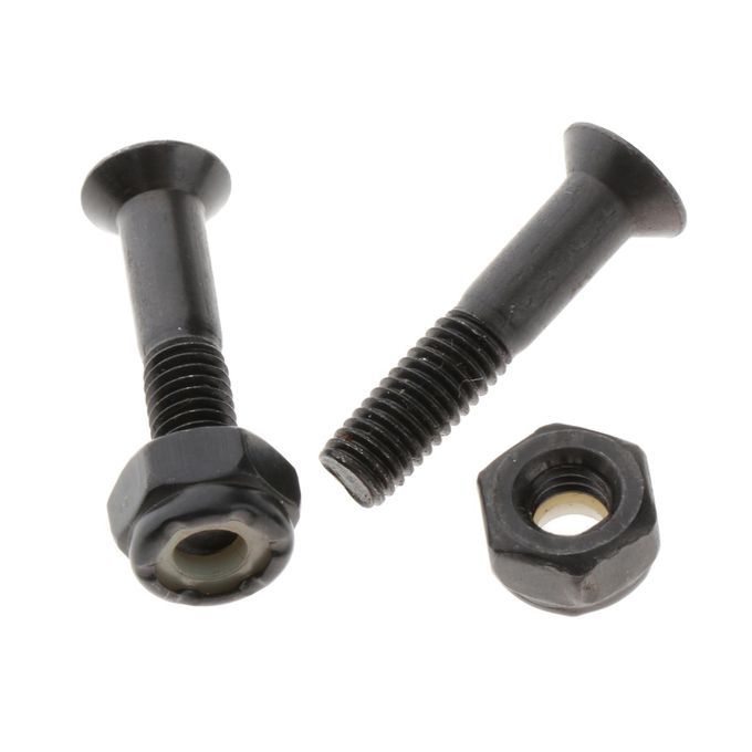 8x Longboard Skateboard Wheel Repair  Screws With Wrench Black