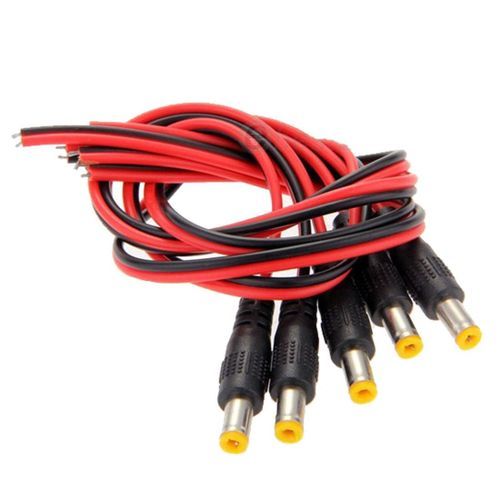 100pcs 5.5 X 2.1mm Male DC Power Jack Plug CCTV Camera Power Connection