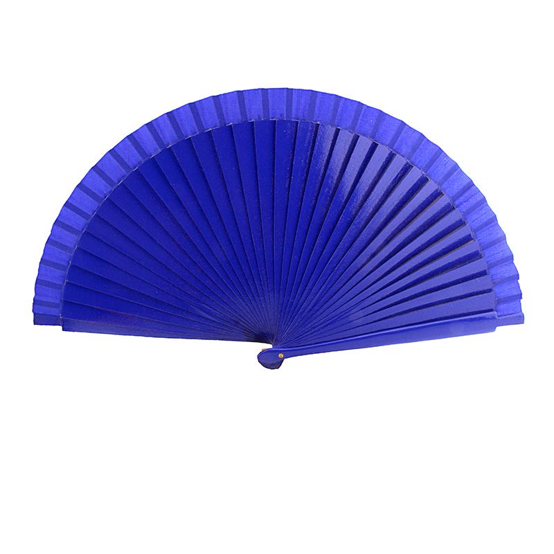 Folding Accessories Wedding Performance Wooden Blue Dance Clothing Fan Fans Hand-Painted 44 For Spanish Old-Fashioned
