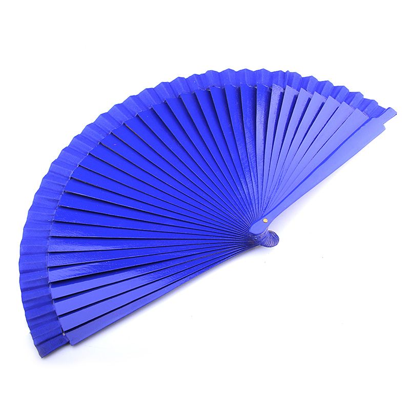 Folding Accessories Wedding Performance Wooden Blue Dance Clothing Fan Fans Hand-Painted 44 For Spanish Old-Fashioned