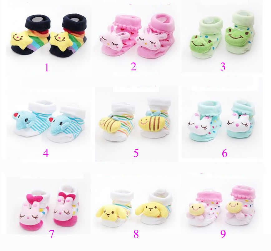 Baby Socks Slipper Newborn Anti Slip Animal Kids Toddlers