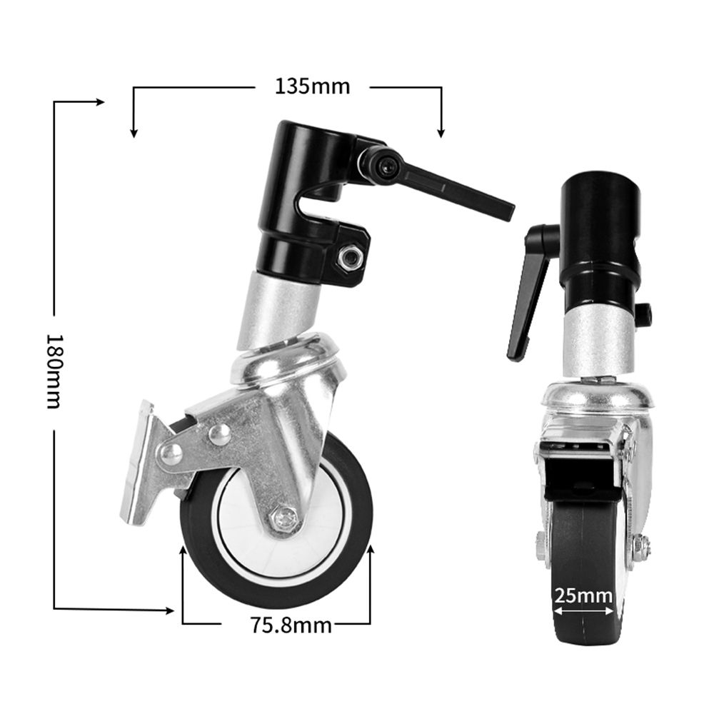 3pcs/set Professional Swivel Casters Wheels With 25mm