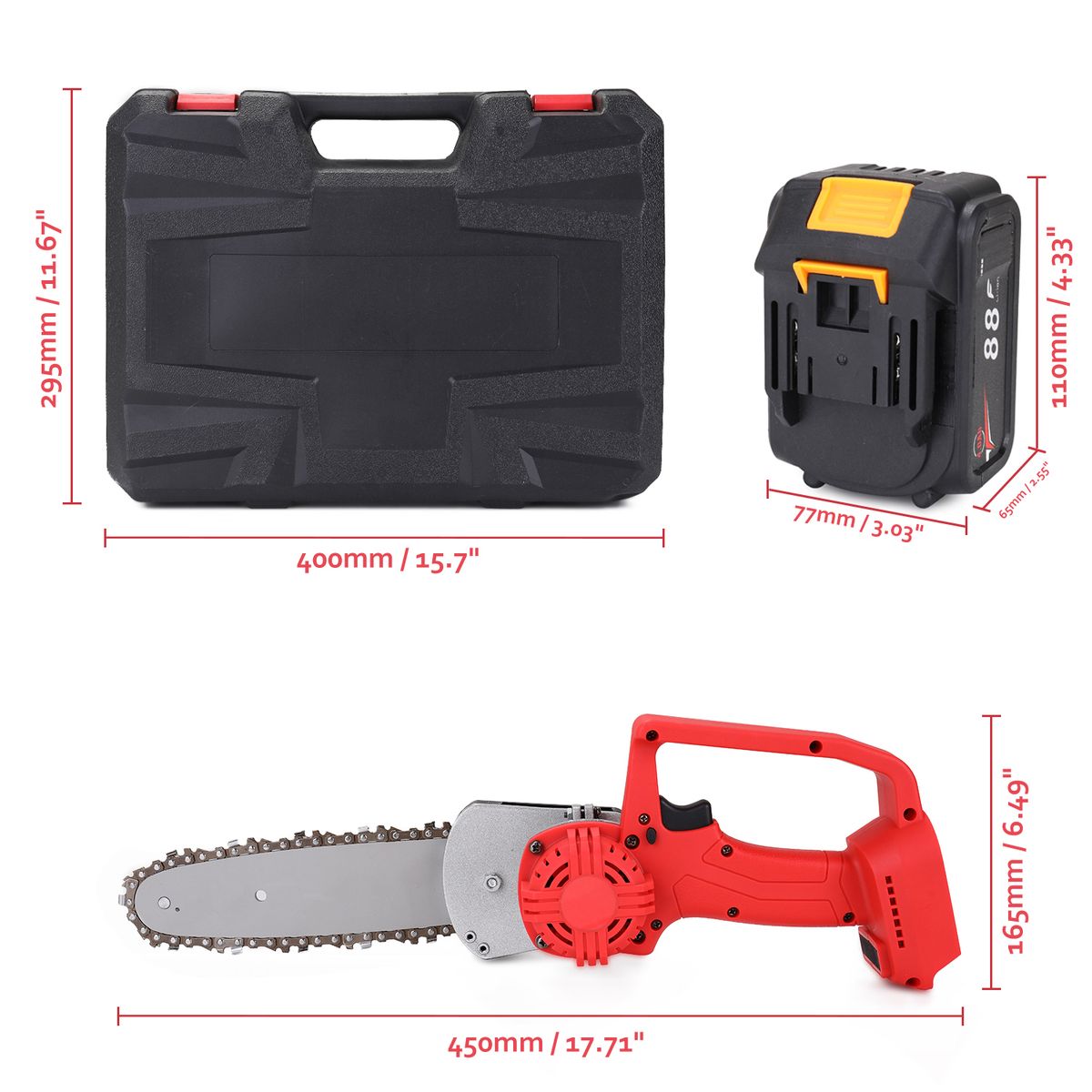 21V Lithium Battery Cordless Chain Saw Integrated