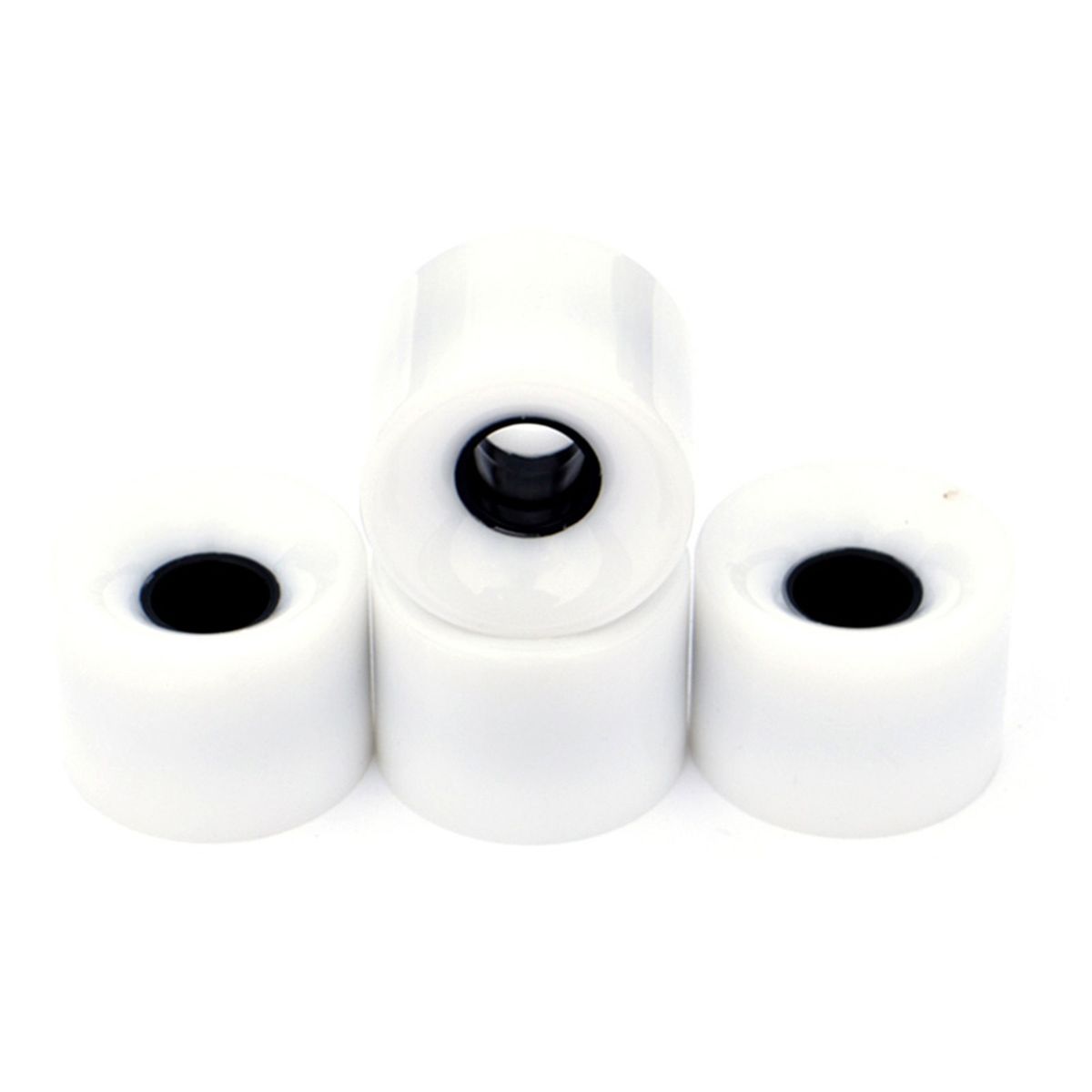 4 Pack 60mm X45mm 78A Skateboard Wheels White Black Cover