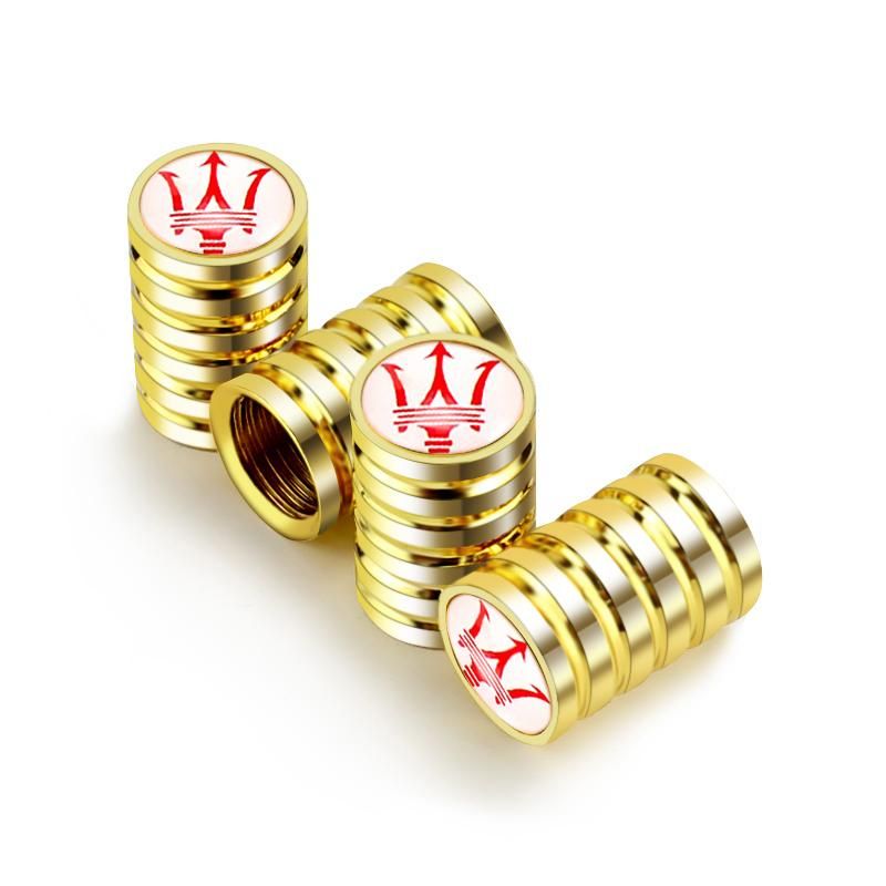Car Wheel Tire Valve Caps Cover for Maserati Ghibli Granturismo Quattroporte Levante Gransport Granlusso 3200 GT Gran Cabrio