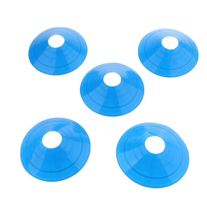 5 Pcs Inline Roller Skating Disc Cones Boundary Marker Agility Blue