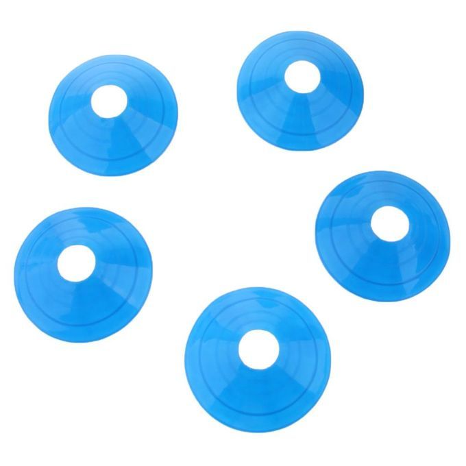 5 Pcs Inline Roller Skating Disc Cones Boundary Marker Agility Blue