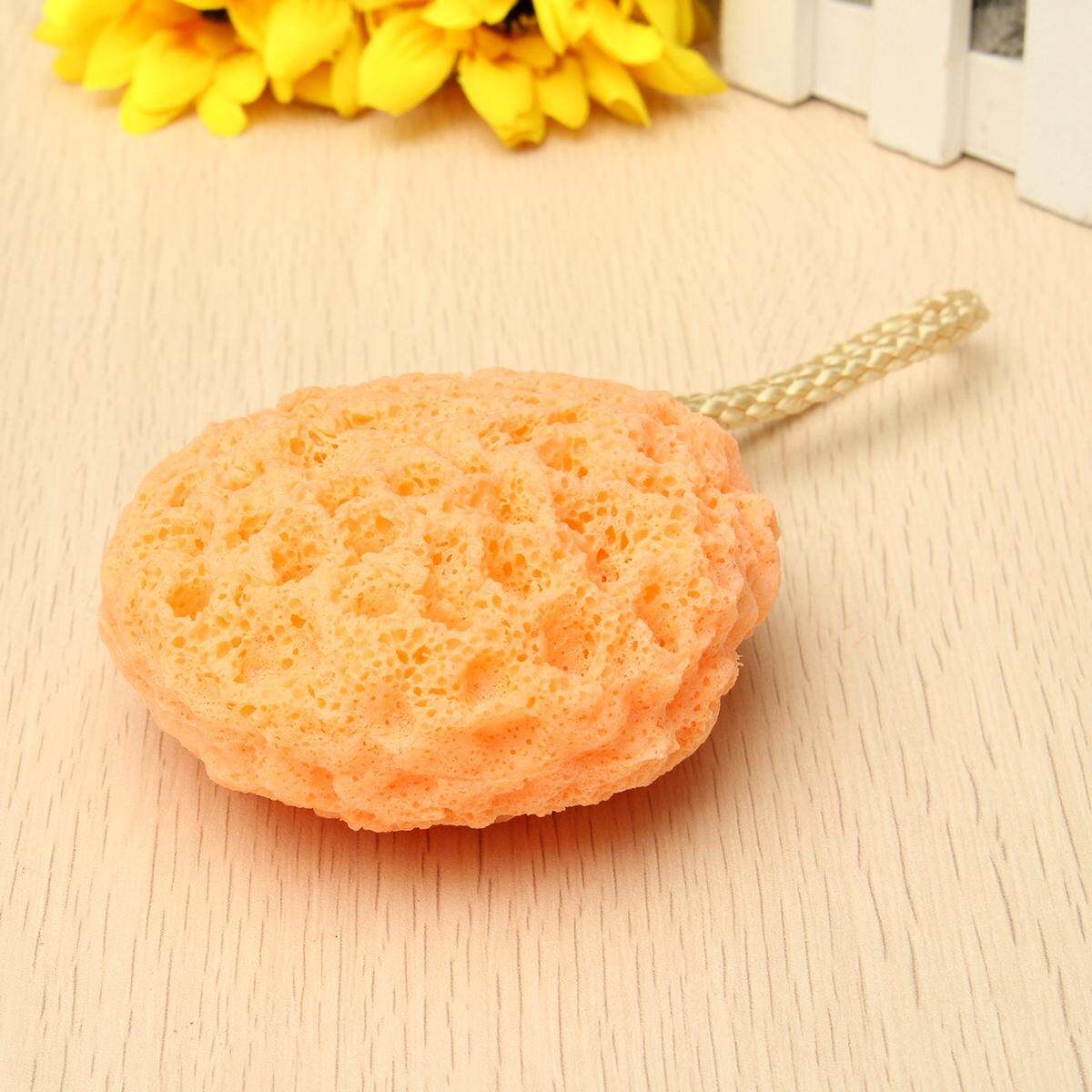 High Quality Face Cleaning Sponge Wholesale Bath Scrubber Shower Spa Sponge Body Cleaning Orange Red