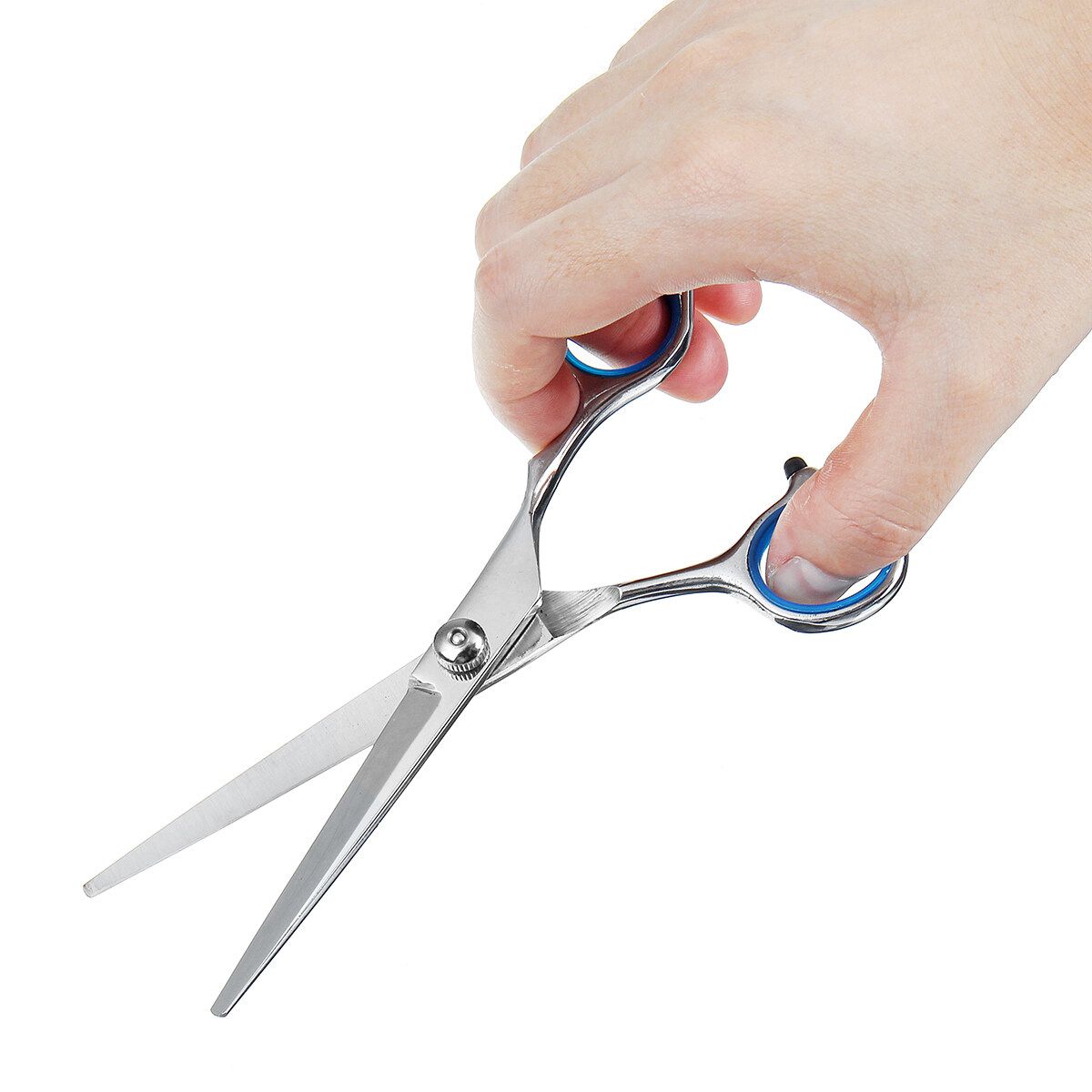 10pcs/set Professional Hair Scissor Set Hair Scissor Hairdressing Scisors Barber Thinning Scisors Hair Shears Kit For Barber Salon And Home Blue Finger Ring