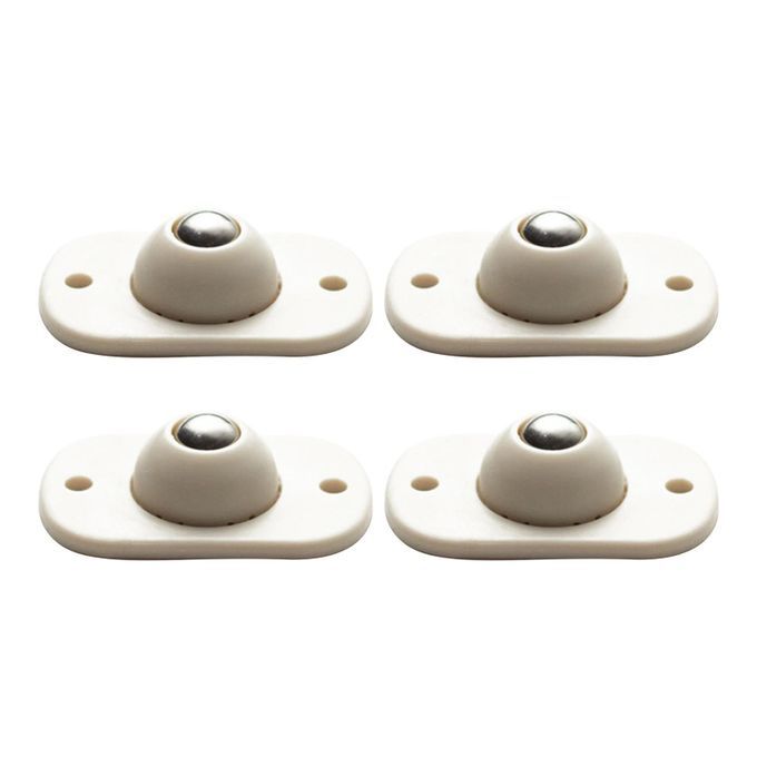 4x Universal Pulley Casters Trash Can Paste Stainless Steel Ball
