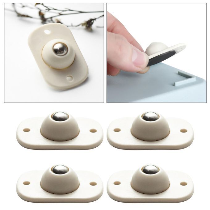 4 Pieces Adhesive Swivel Casters Small Caster Stainless Steel Ball