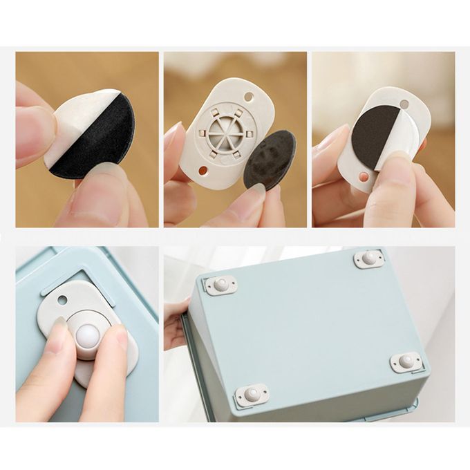 4 Pieces Adhesive Swivel Casters Small Caster Stainless Steel Ball