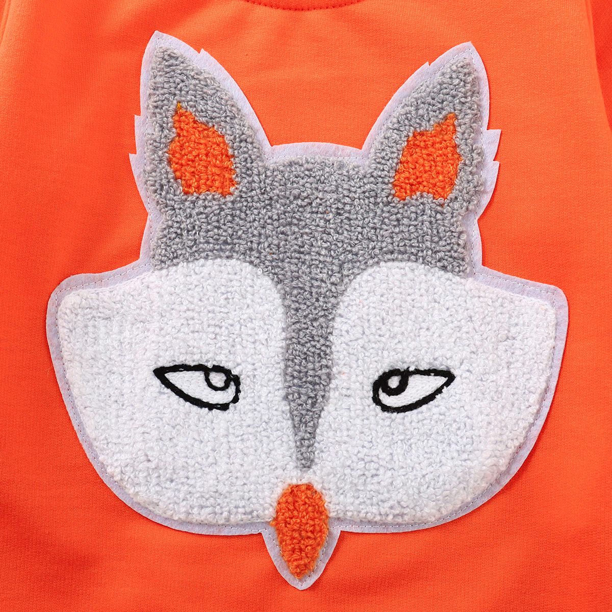 4-12Years Kid Boy Plush Fox Long Sleeve Shirt+ Grey Pants