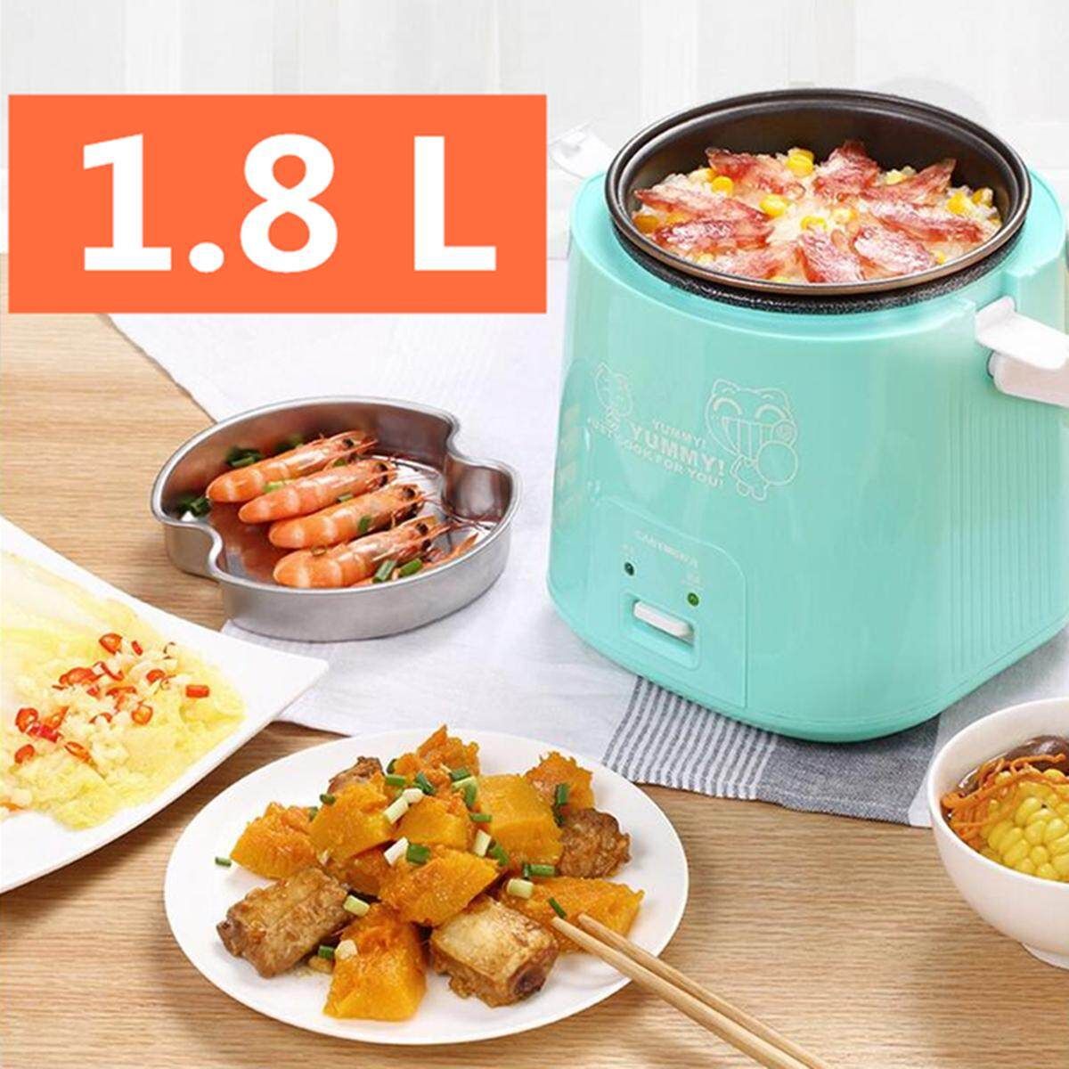 Portable Multi-functional Rice Cooker 1.8L 5-6 Bowls 300W Household Dormitory Wolfgang Puck Portable Rice Cooker 1.5 Cup Dry 3 Cup Cooked Choose Your Blue (blue)