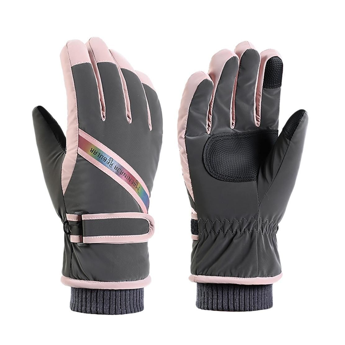 Ski Gloves for Women Ultralight Waterproof Winter Warm Gloves Touch Screen Snow Gloves Motorcycle Riding Gloves A