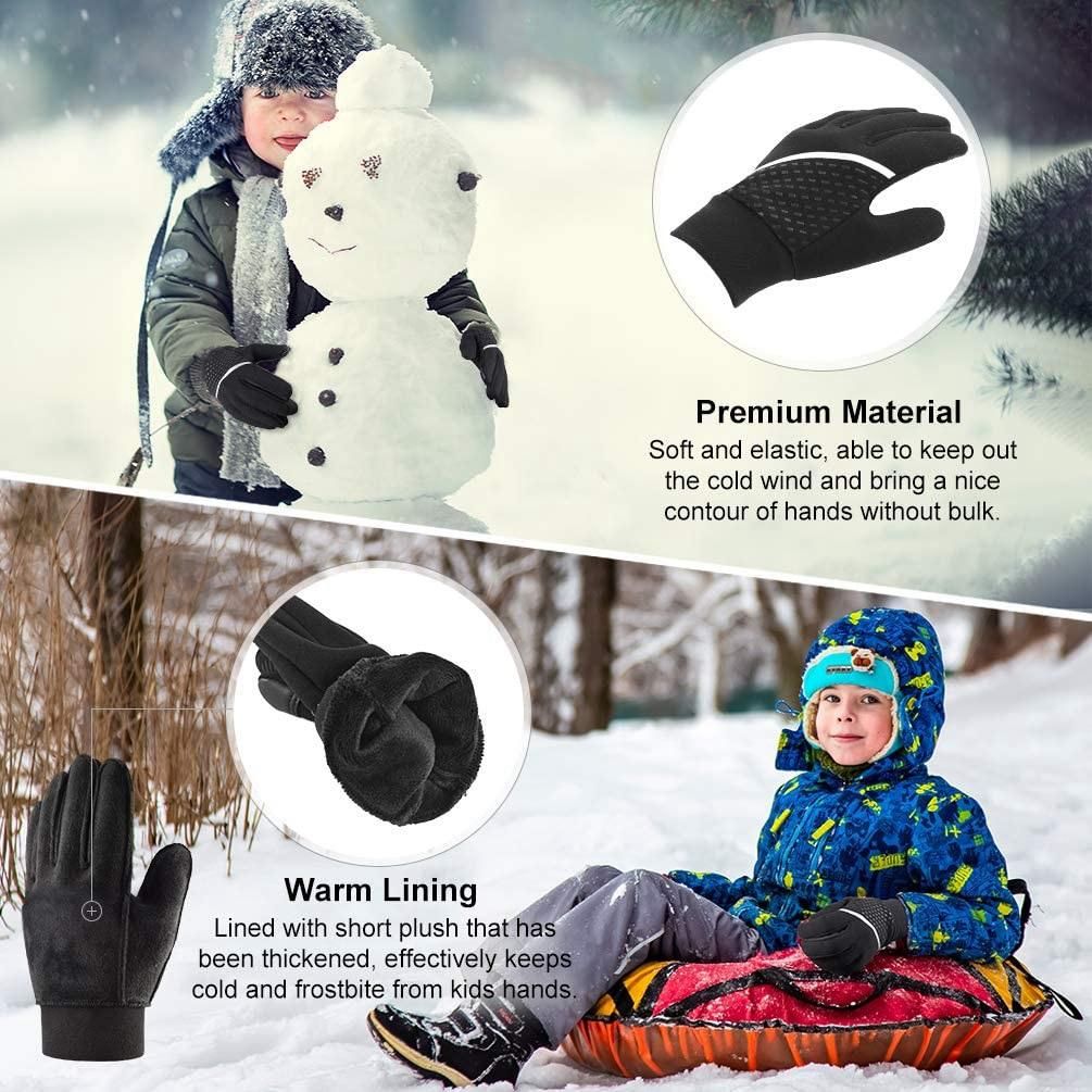 Childrens Winter Cycling Gloves Kids Warm Touchscreen