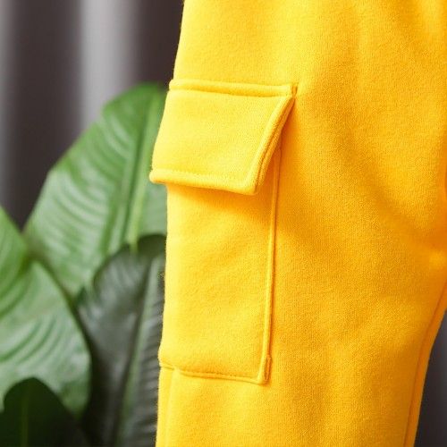 2pcs Kids Boys Girls Hoodie- Yellow/Multi
