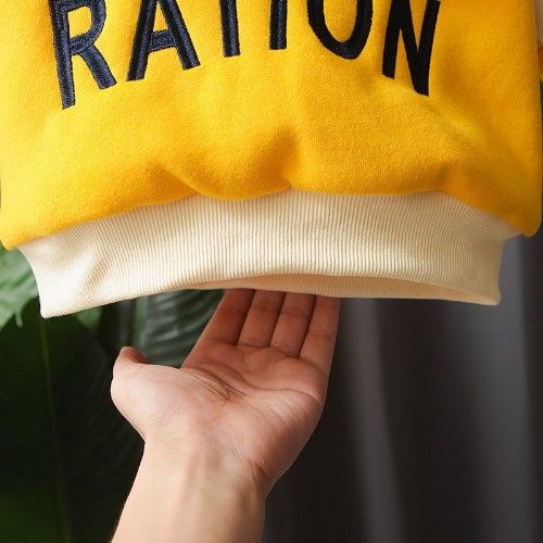 2pcs Kids Boys Girls Hoodie- Yellow/Multi