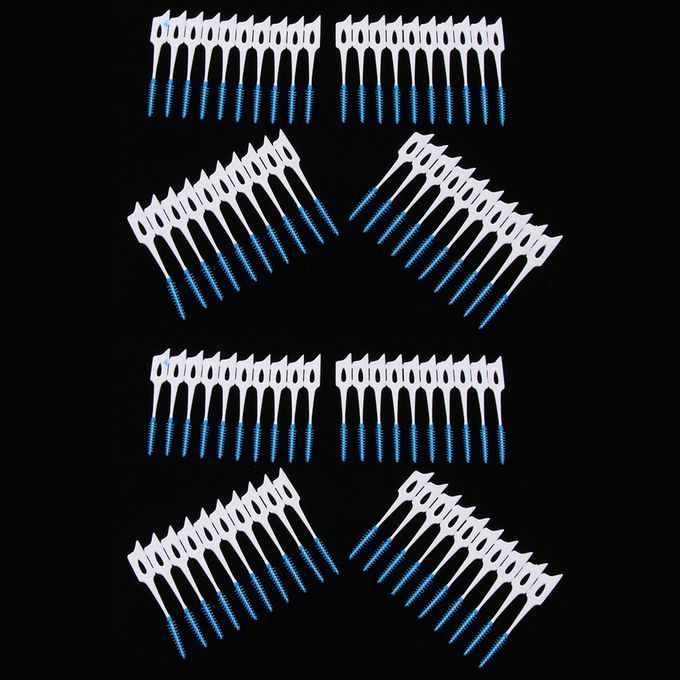 80pcs Silicone Interdental Brush Tooth Flossing Oral Dental Hygiene