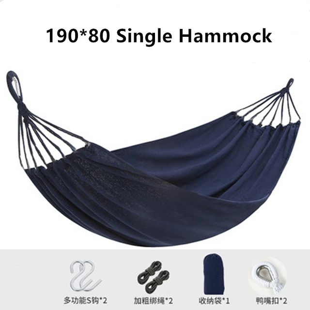 Canvas Fabric Patio Single Double-Hammock