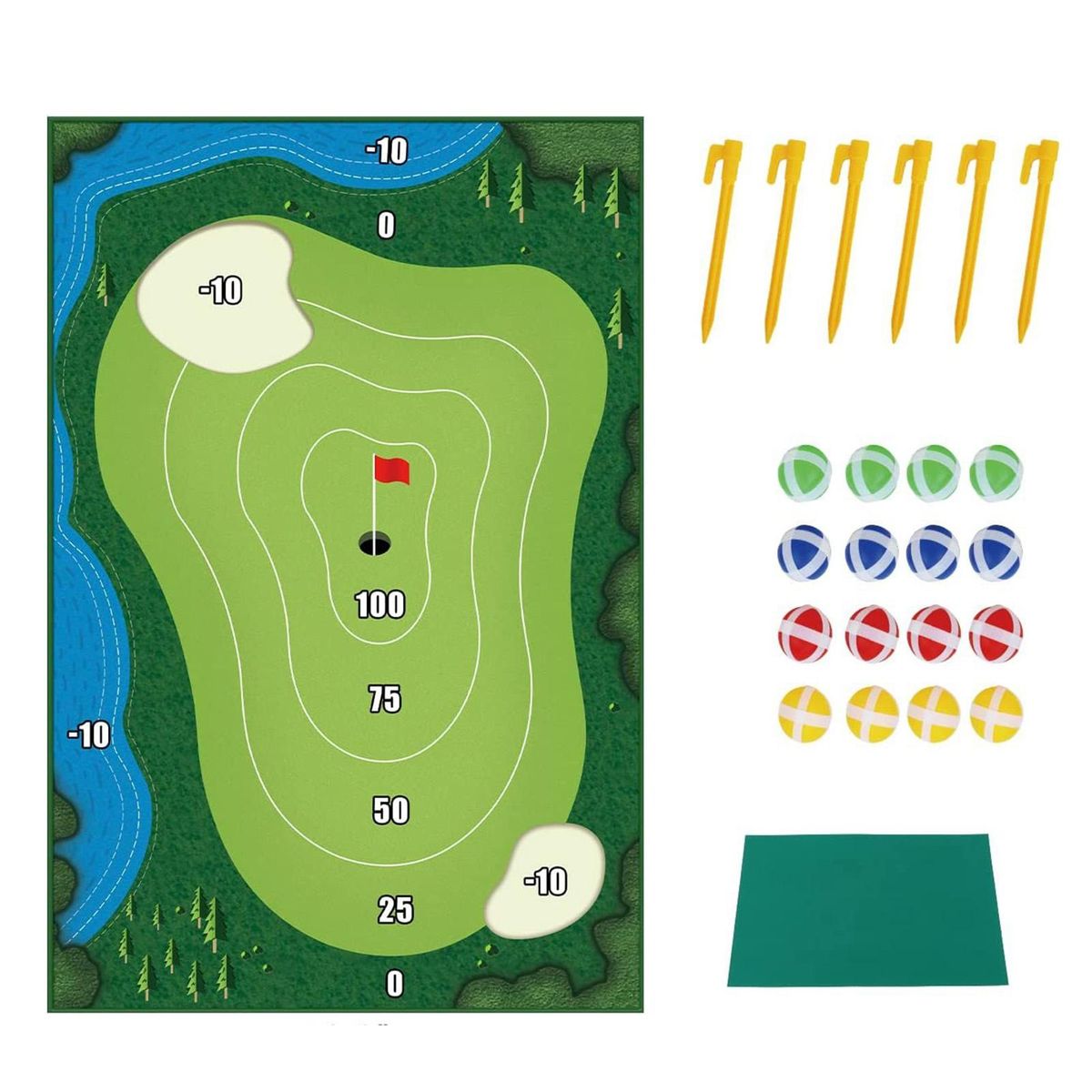 1 Set Golf Set Party Game Golf Training Hitting Mat Kit