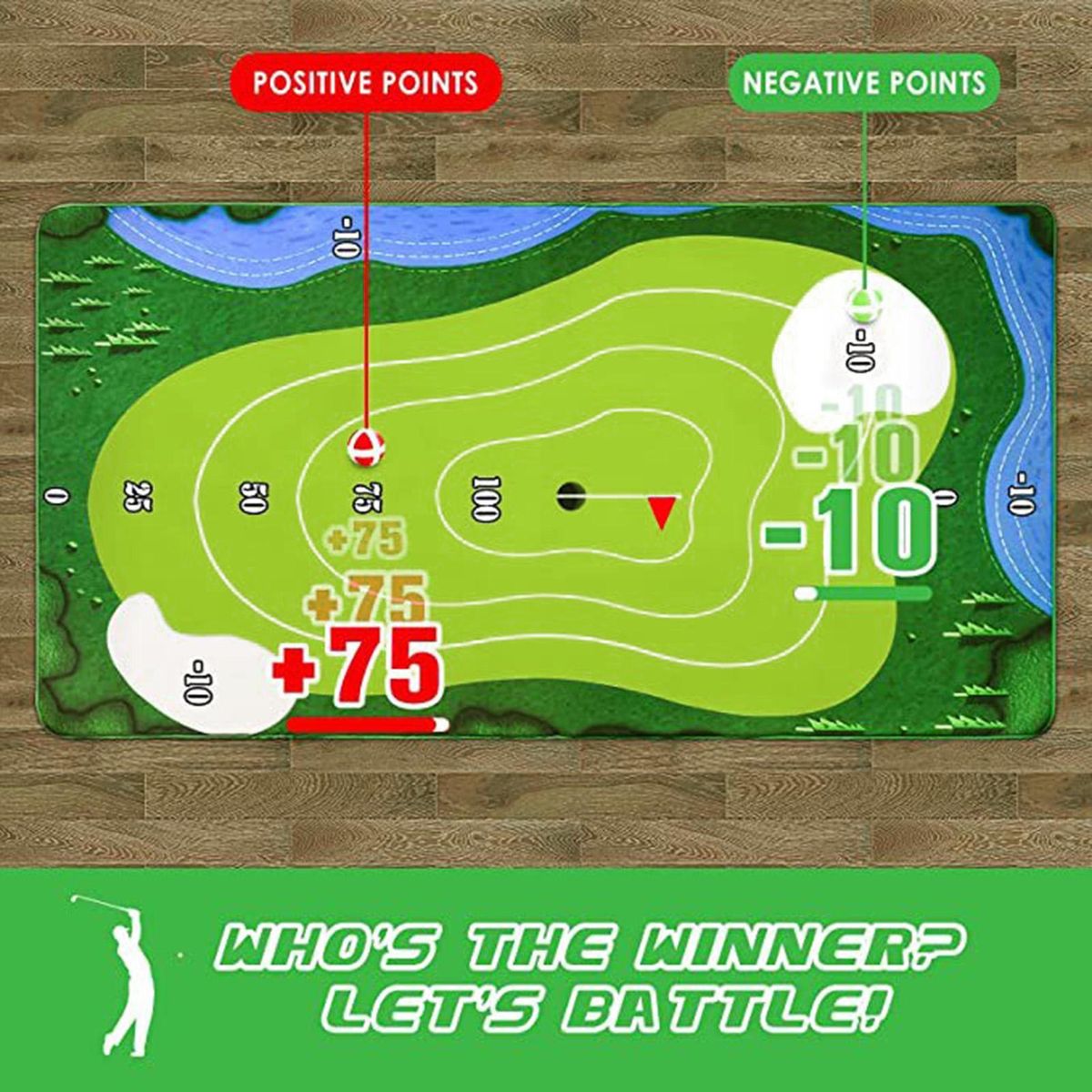 1 Set Golf Set Party Game Golf Training Hitting Mat Kit