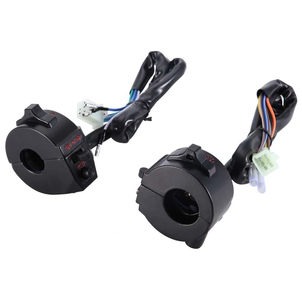 Pair Of Universal 22mm Motorcycle Handlebar Switch Control