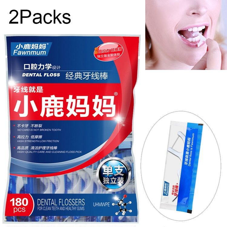 2 Packs Fawnmum Ultra-fine Safety Dental Floss